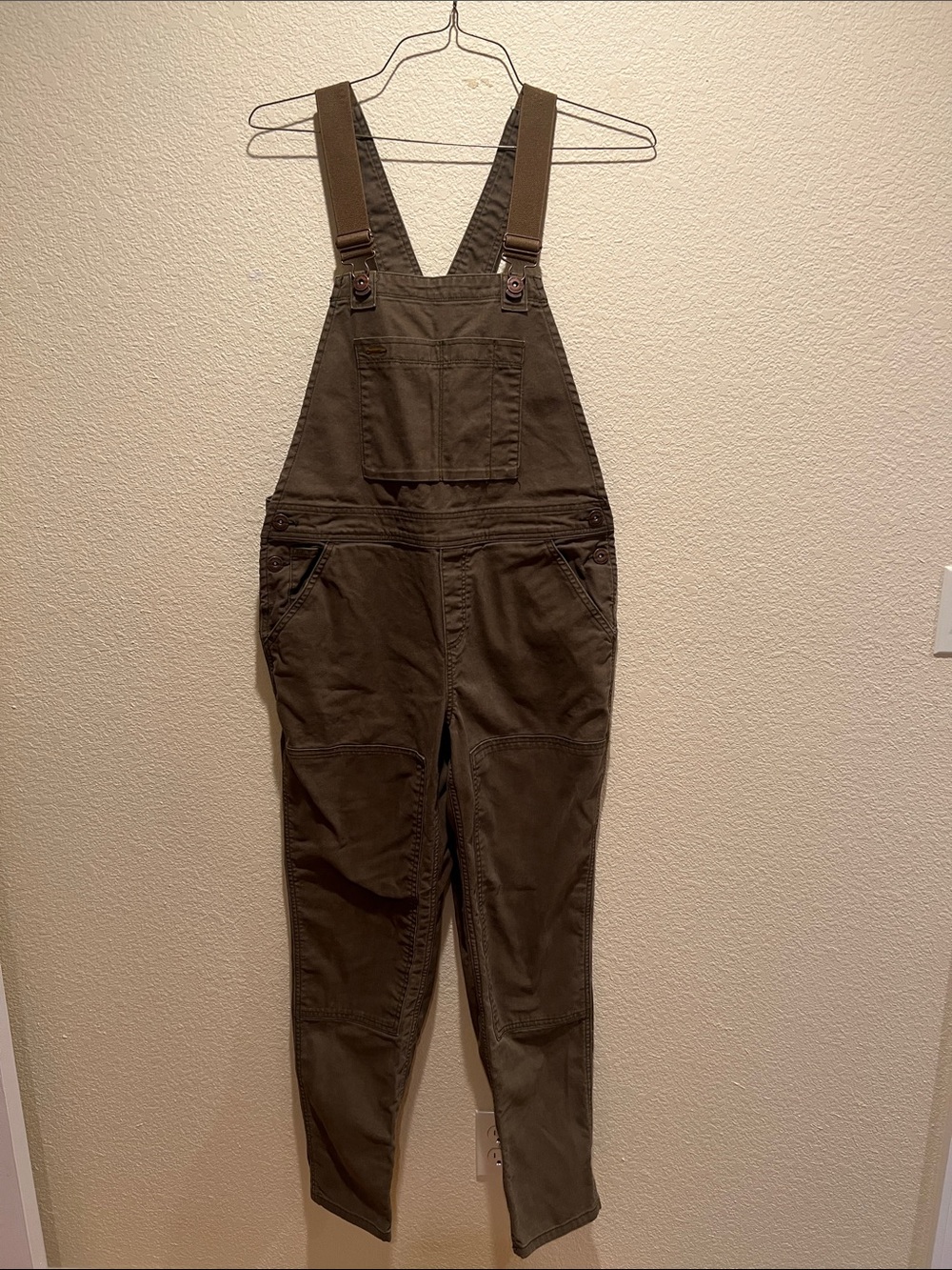 Women’s REI Olive Green Denim Overalls